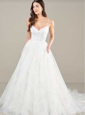 Adrianna Papell Platinum 31271 Organza Print Wedding Gown