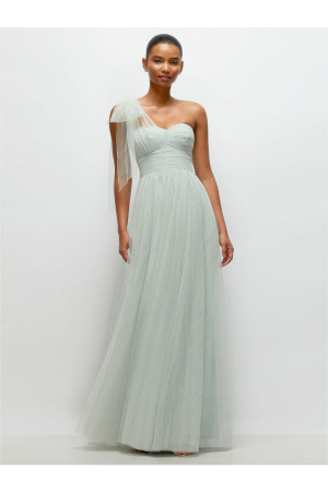 Dessy Collection 3130 Airy One Shoulder Bridesmaid Dress
