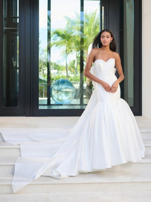 Adrianna Papell Platinum 31318 Bow Back Mermaid Gown