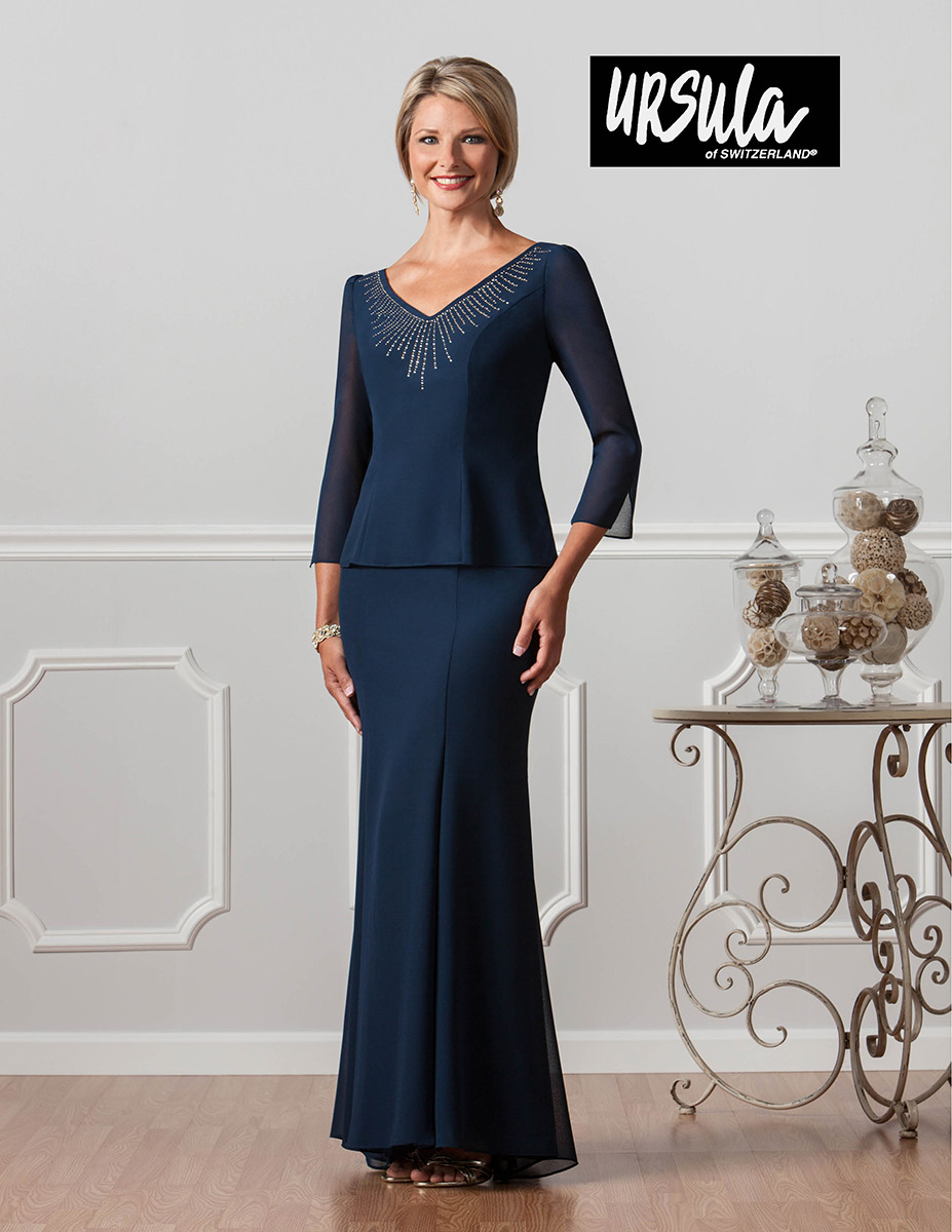 Ursula of Switzerland 31344 V Neck Formal Dress - French ...