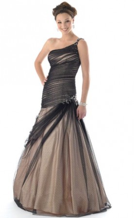Mystique Prom Dress with Tulle Overlay 3137