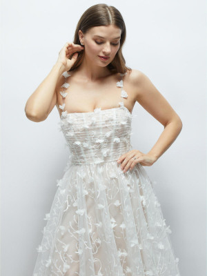 Dessy Collection 3144 Midi Wedding Rehearsal Dress