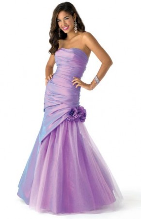 Mystique Mermaid Prom Dress with Tulle Skirt 3145