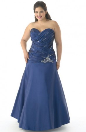 Mystique Ruched and Beaded Prom Dress 3146