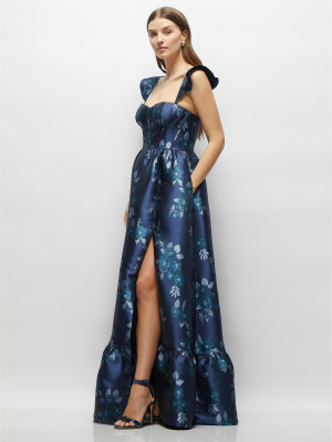Dessy Collection 3146BRD Romantic Print Bridesmaid Dress