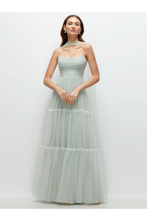 Dessy Collection 3155 Neu Tulle Tiered Bridesmaid Dress