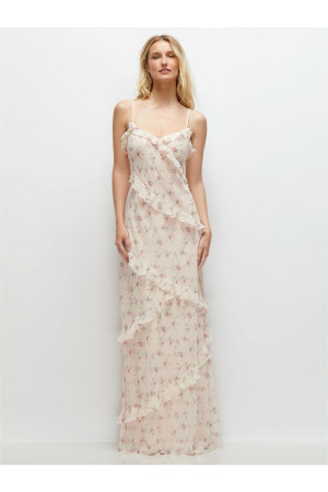 Dessy Collection 3157 Delicate Ruffled Bridesmaid Dress