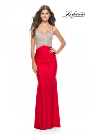 La Femme 31606 Beaded Top Prom Dress