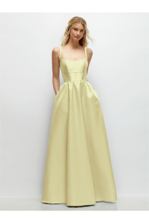 Dessy Collection 3170 Corset Bridesmaid Dress with Pockets