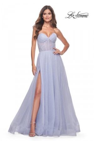 La Femme 31997 Sheer Corset Prom Dress