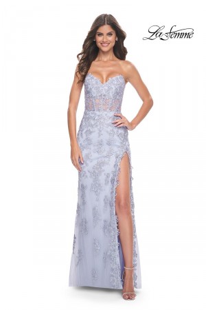 La Femme 32013 Amazing Lace Tulle Prom Dress