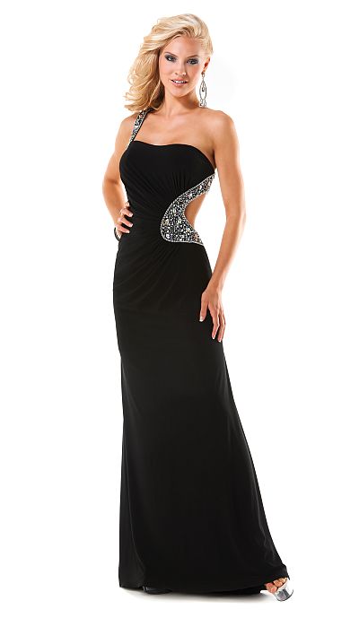 Mystique One Strap Prom Dress with Side Cutout 3204 by Bonny Bridal ...