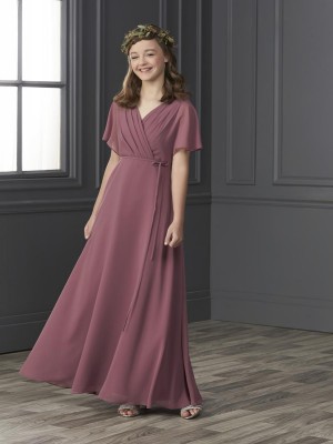 Christina Wu 32122 Flutter Sleeve Minimaids Dress