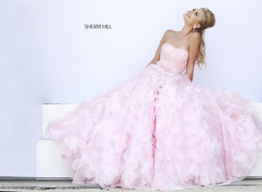 sherri hill pink ball gown