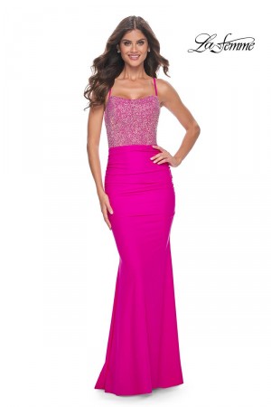 La Femme 32325 Hot Stone Top Prom Dress