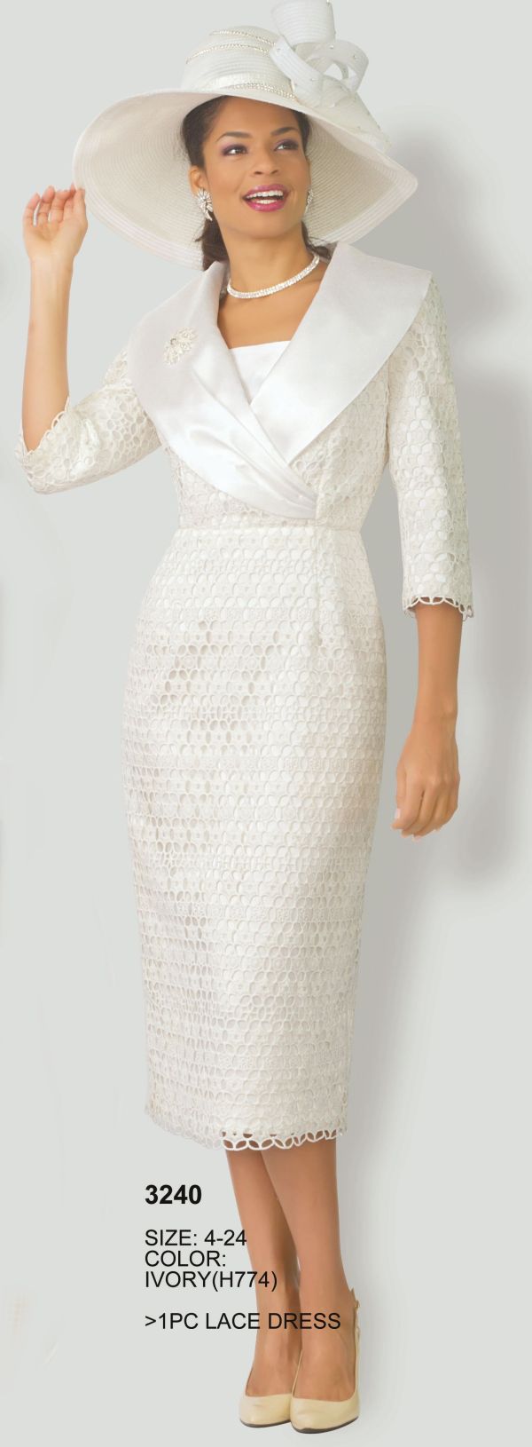 Lily and Taylor 3240 Lace Church Dress French Novelty