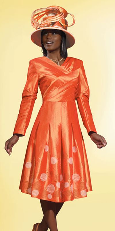 orange church dress