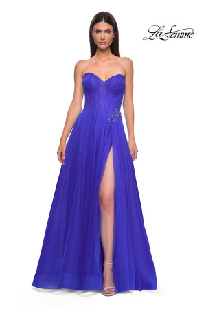 Size 10 Royal Blue La Femme 32789 Prom Dress