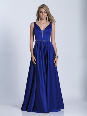 Size 16 Royal Dave and Johnny 3346 V Neck Evening Dress