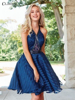 Clarisse 3462 Short Illusion Prom Dress