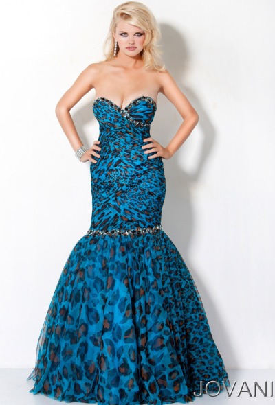 Leopard Print Mermaid Prom Dresses