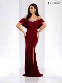 Clarisse 3497 Ruffle Off Shoulder Gown