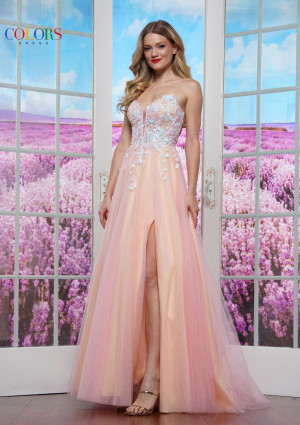 Colors Dress 3497 Lace Corset Prom Dress