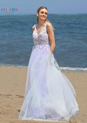 Colors Dress 3499 Floral 3D Tulle Prom Dress
