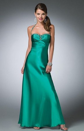Alfred Angelo Bra Back Halter Prom Dress 3509