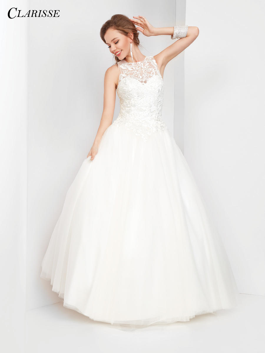 Clarisse 3509 Off White Ball Gown: French Novelty