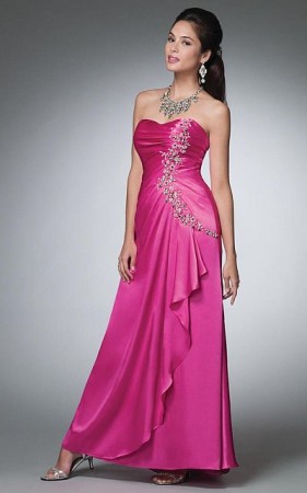 Alfred Angelo Asymmetrically Beaded Ruffle Prom Dress 3512