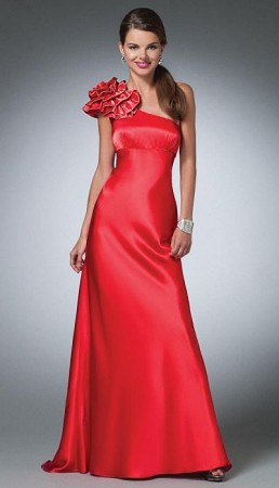 Alfred Angelo One Shoulder Rosette Prom Dress 3514