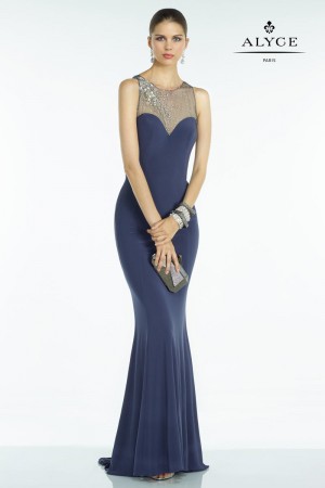 Size 0 Ivory Alyce BDazzle 35800 Chic and Elegant Gown