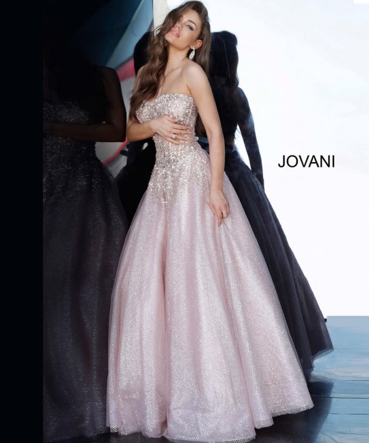 Jovani 3621 Beaded Sheer Corset Gown French Novelty