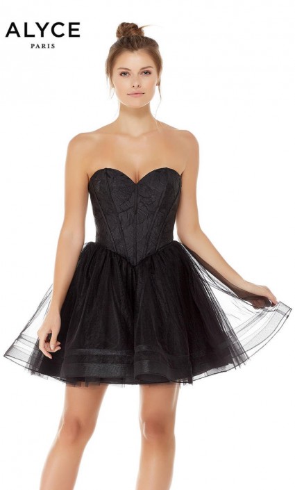 short black tulle dress