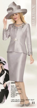 Size 10 Pink Lily and Taylor 3800 Womens 3pc Suit with Rhinestones