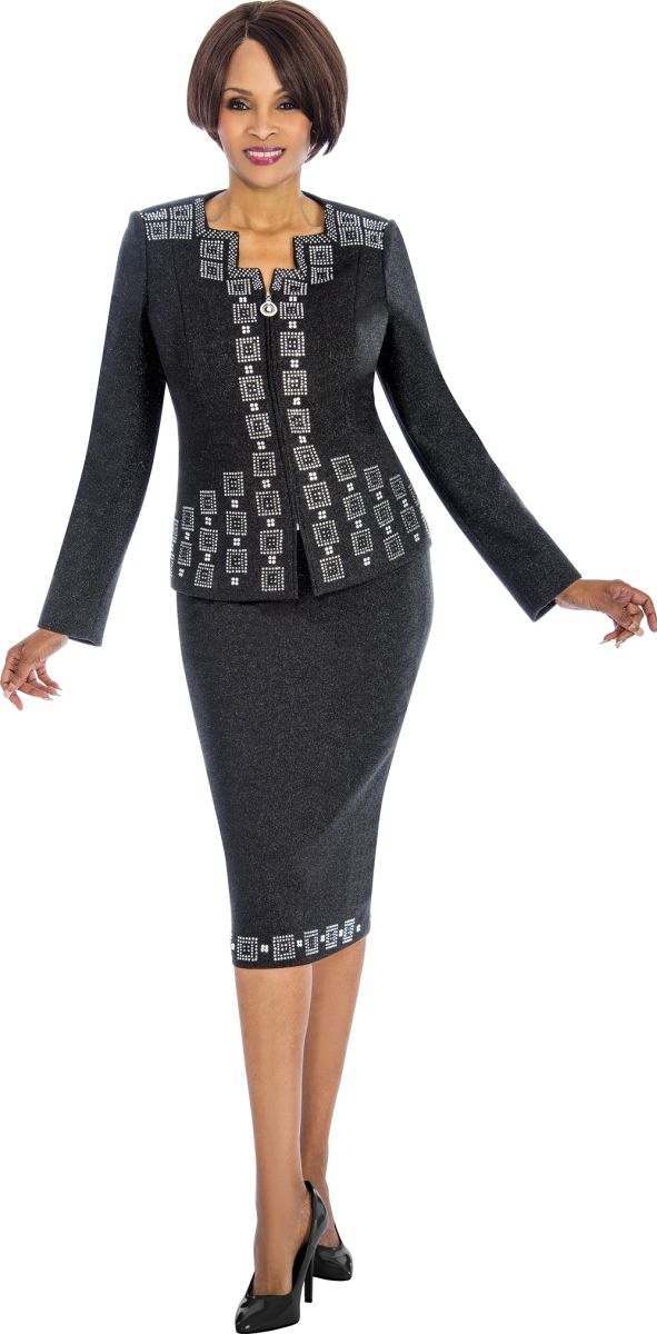 Susanna 3852 Womens Embellished Church Suit: French Novelty