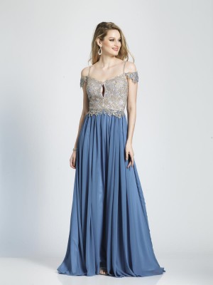 Dave and Johnny 3873 Off Shoulder Prom Gown