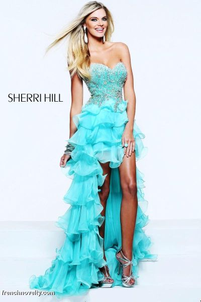sherri hill ruffle dress