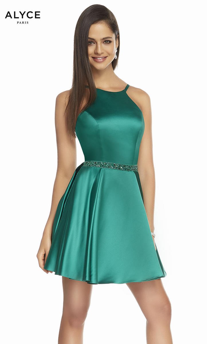 satin short dress