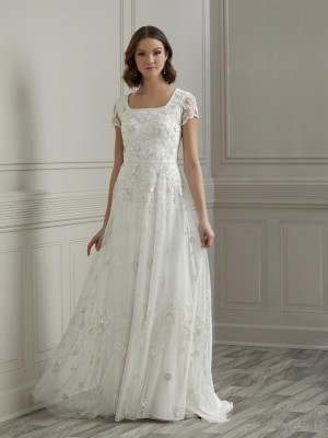 Adrianna Papell Platinum 39017 Romantic Floral Bridal Gown