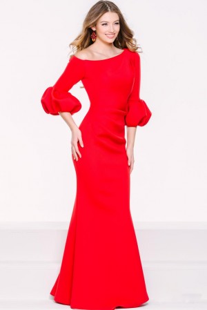 Jovani 39739 Off the Shoulder Scuba Dress