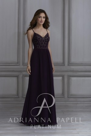 Adrianna Papell 40133 Beaded Chiffon Bridesmaid Dress