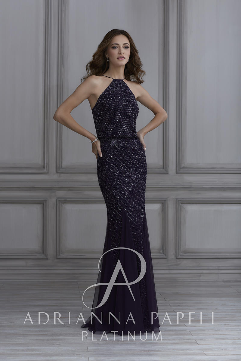 French Novelty: Adrianna Papell 40134 Beaded Blouson Bridesmaid Dress