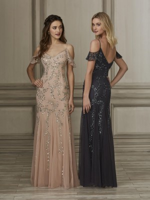 Adrianna Papell 40150 Flutter Sleeve Bridesmaid Dress