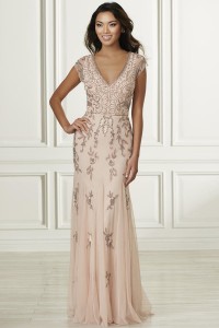 Image of Adrianna Papell Platinum 40160 Bridesmaid Dress with Godets