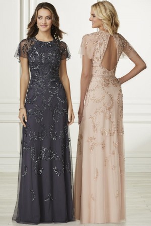 Adrianna Papell 40168 Flutter Sleeve Bridesmaid Dress