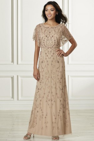 Adrianna Papell 40171 Flutter Sleeve Bridesmaid Dress