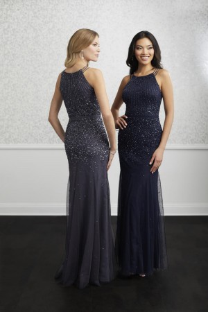 Adrianna Papell Platinum 40217 High Neck Gown