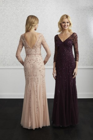 Adrianna Papell Platinum 40222 Long Sleeve Gown